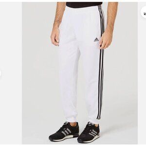 Adidas white and black Mens jogger track pants size small NWT